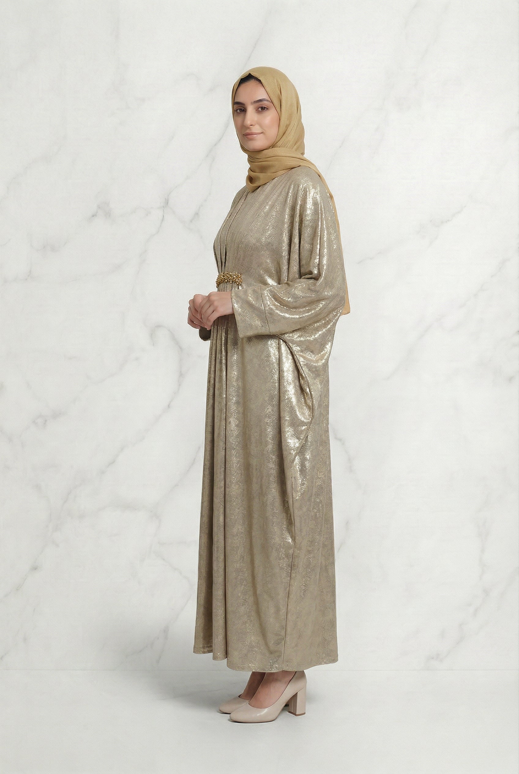 Shimmer Abaya Gold 669 Col 12