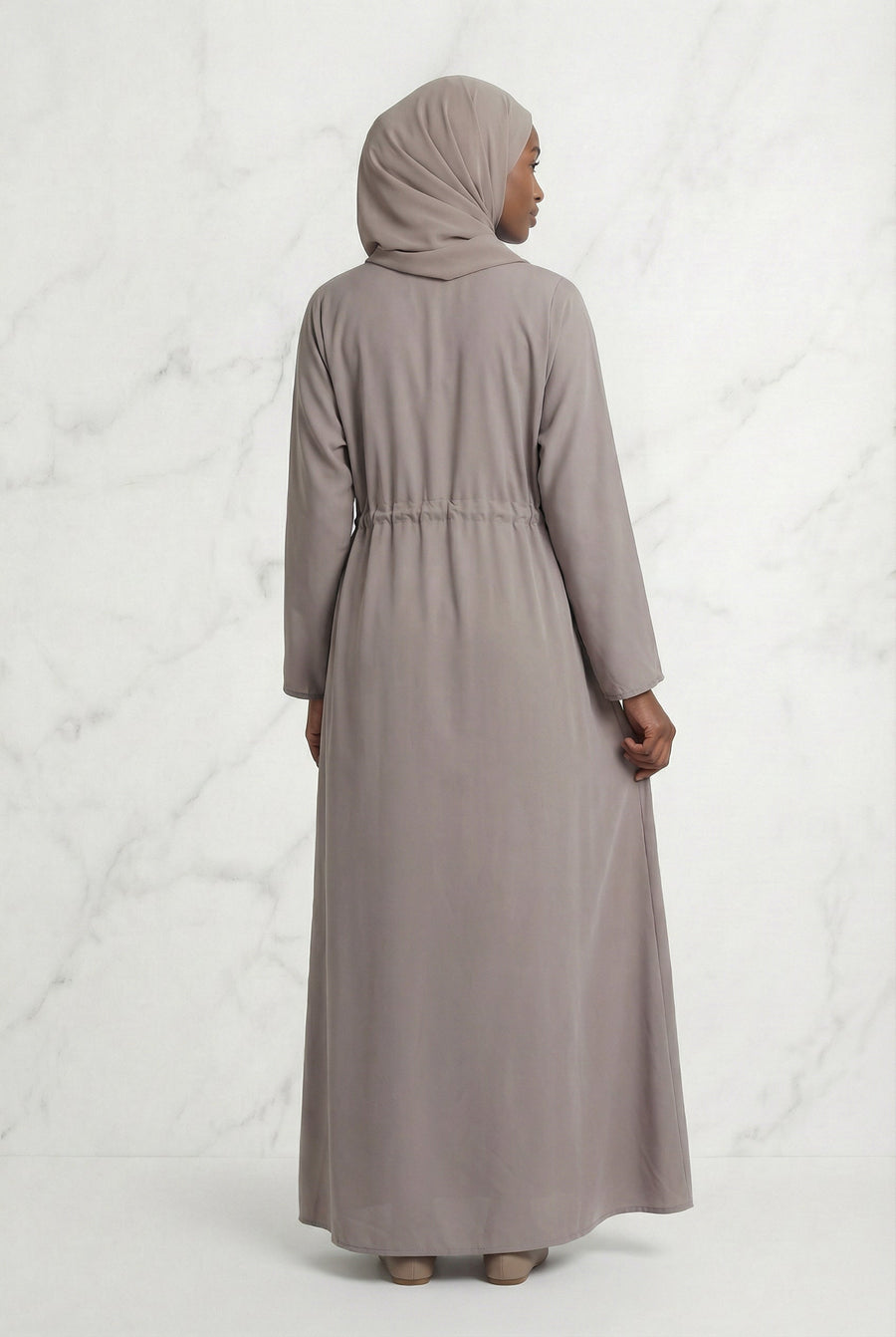 Drawstring Abaya Beige 680 Col 4