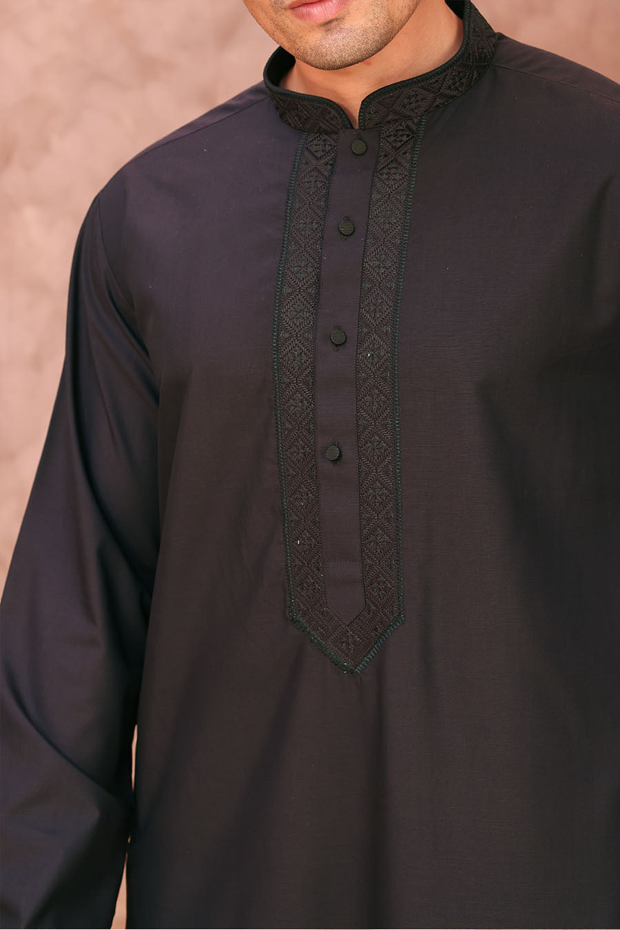 Signature Embroidered Thobe Maroon 1022