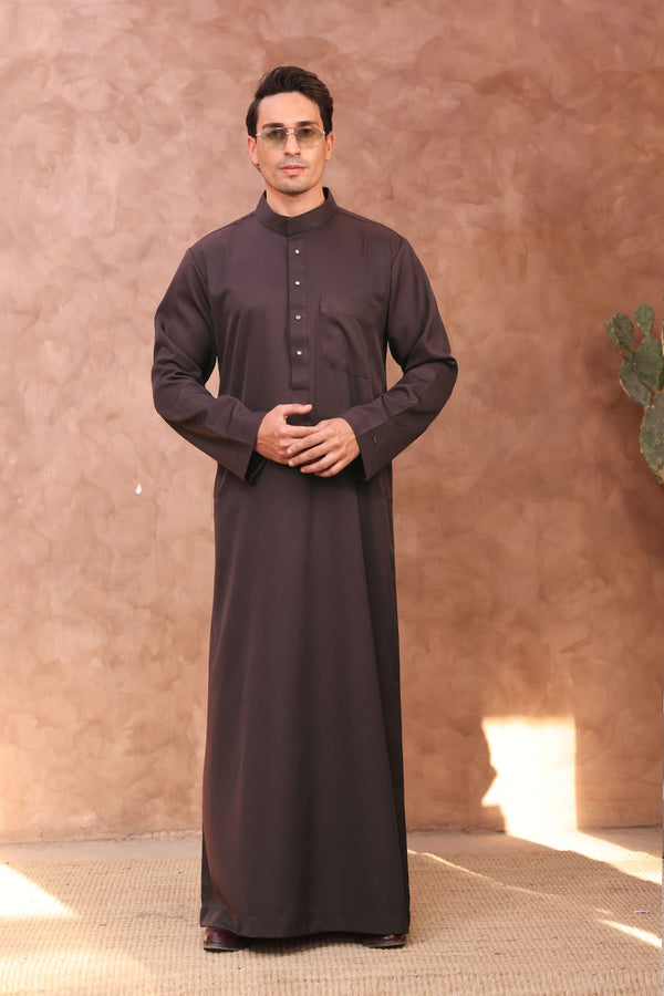 Essential Collared Thobe Maroon 1065