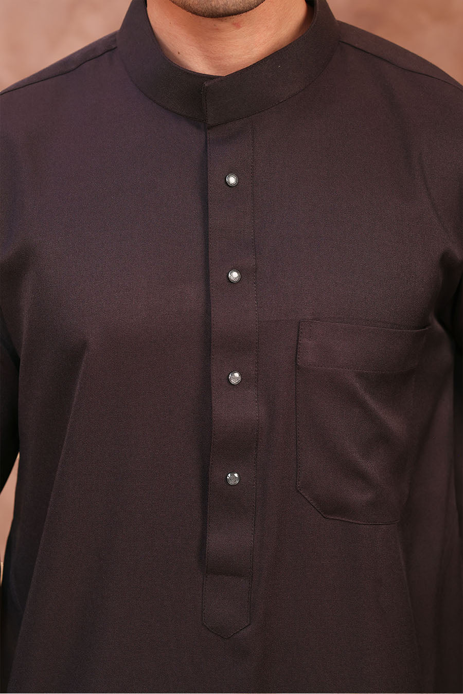 Essential Collared Thobe Maroon 1065