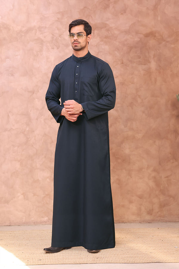 Essential Collared Thobe Navy Blue 1065