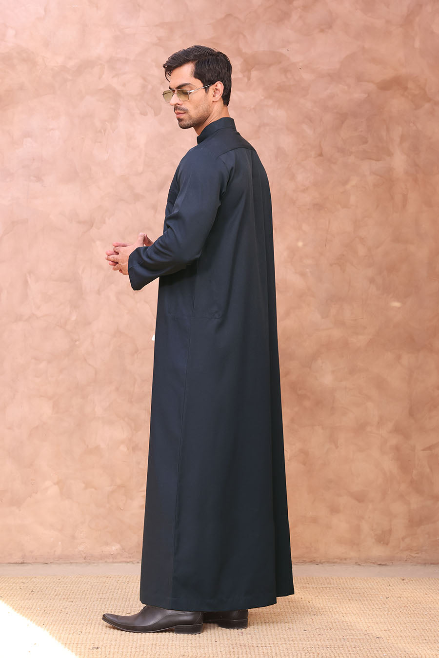 Essential Collared Thobe Navy Blue 1065