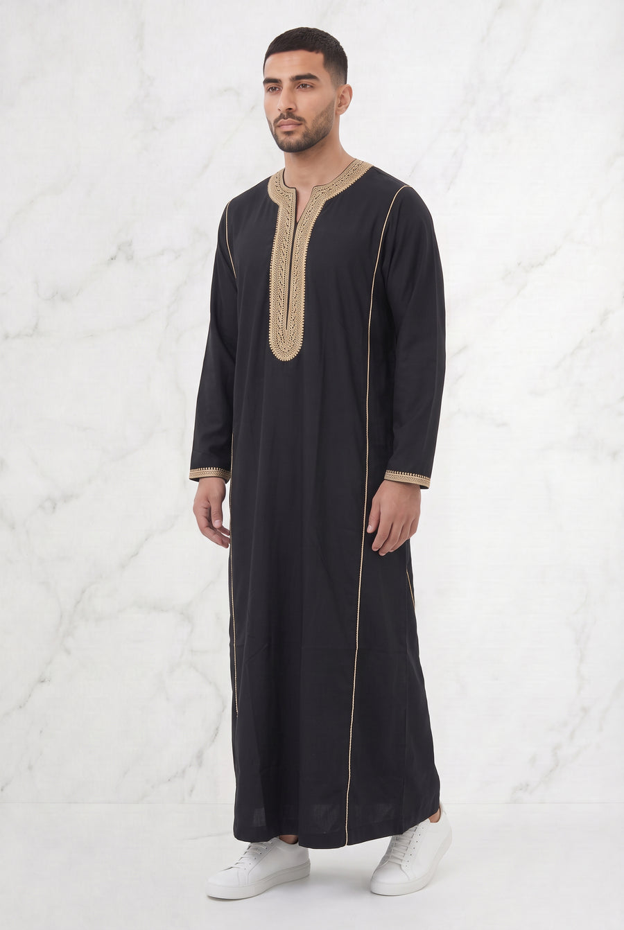 Moroccan Thobe Black 1101