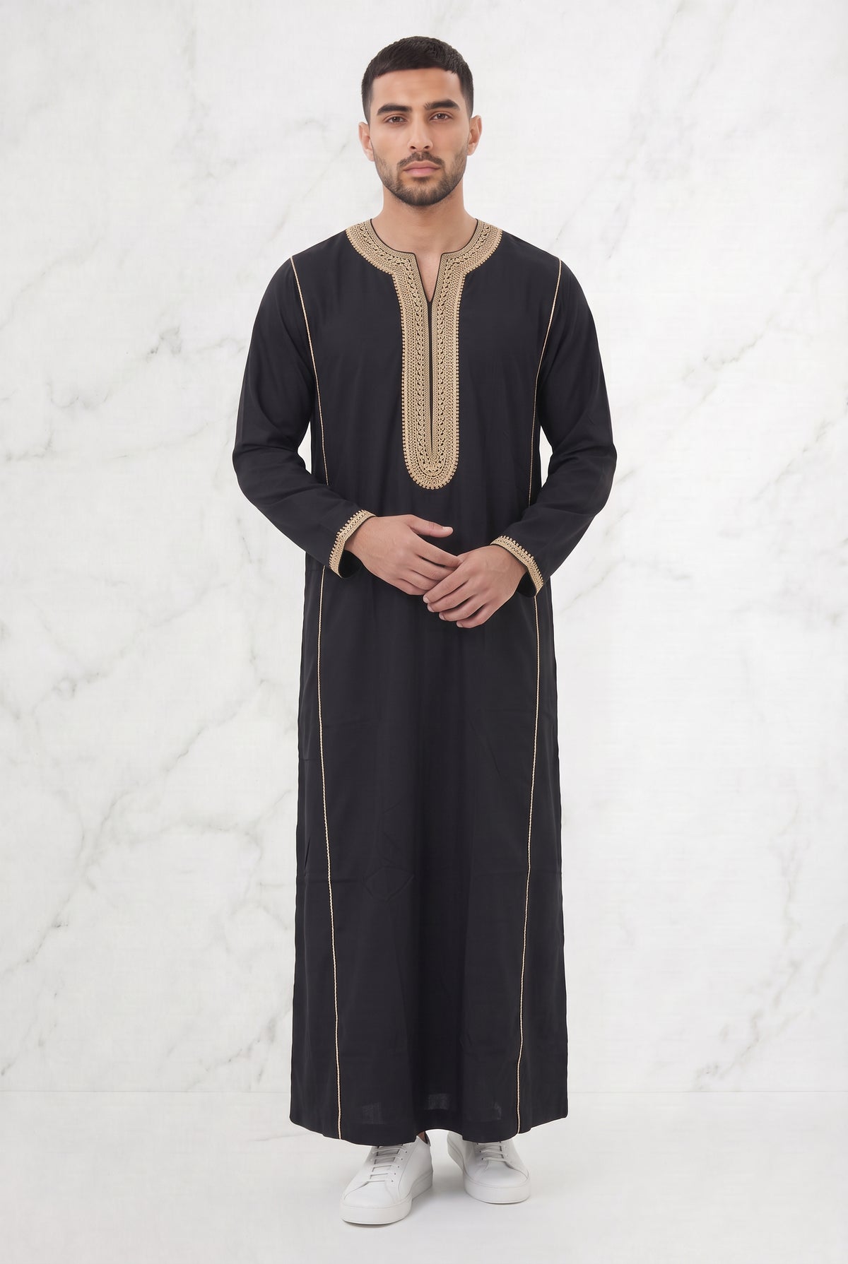 Moroccan Thobe Black 1101