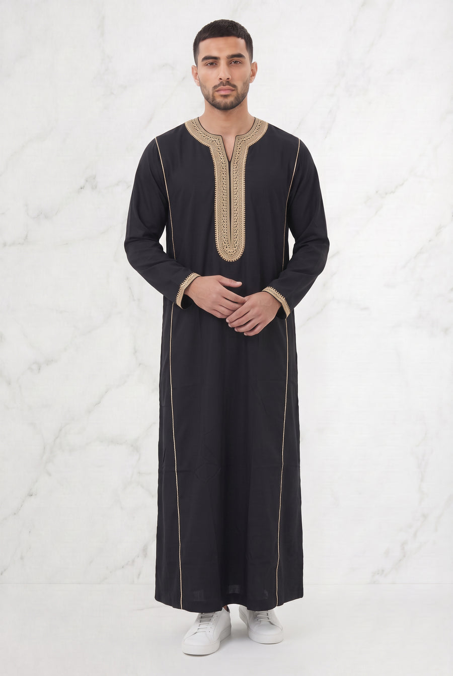 Moroccan Thobe Black 1101