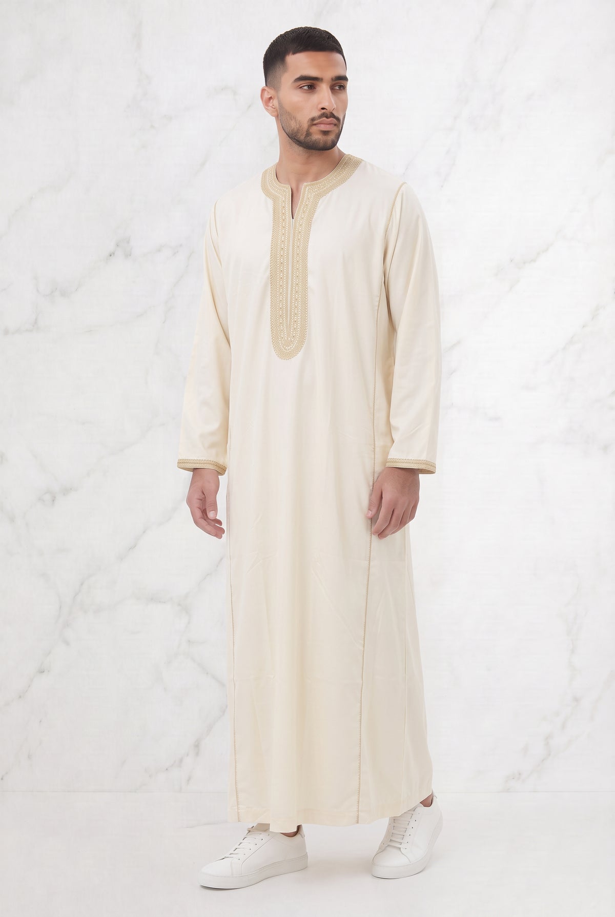 Moroccan Thobe Cream 1101