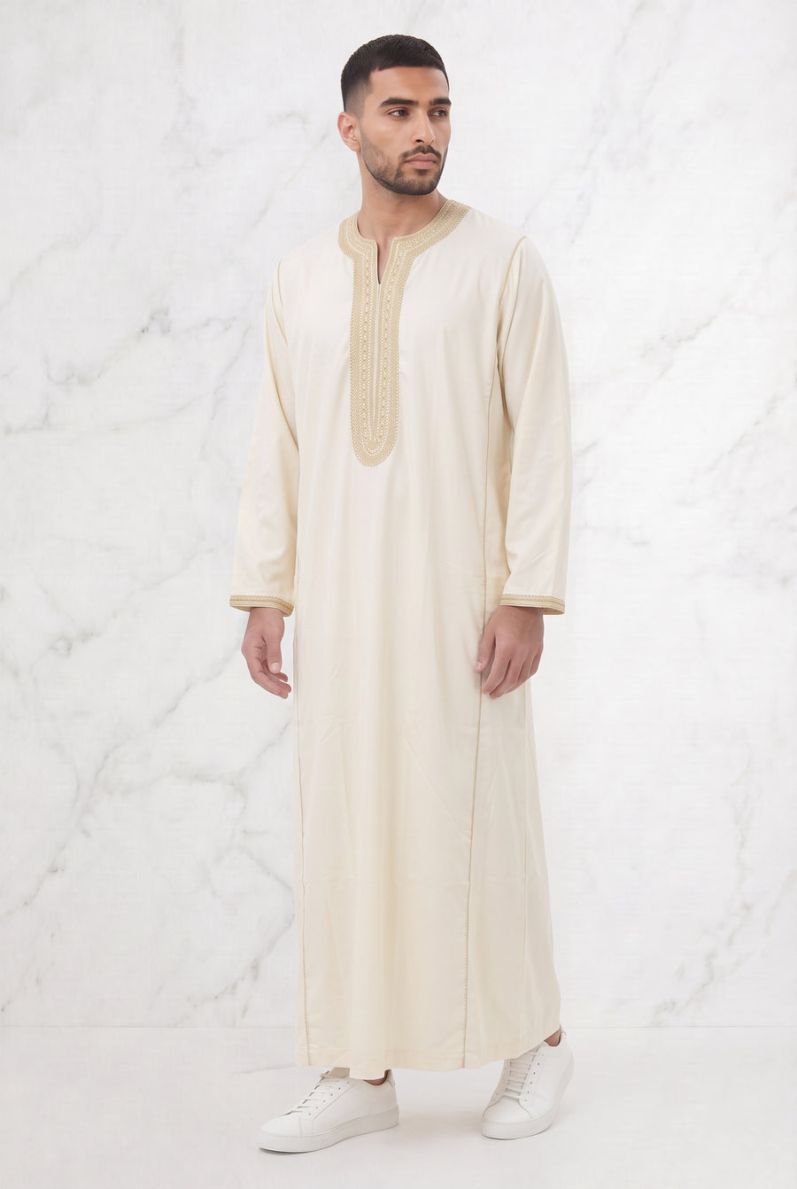 Moroccan Thobe Cream 1101
