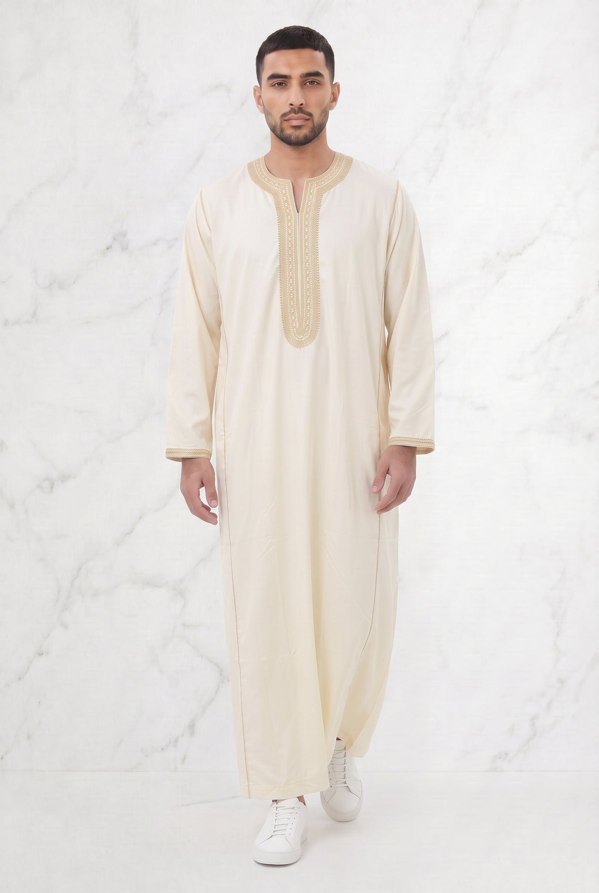 Moroccan Thobe Cream 1101