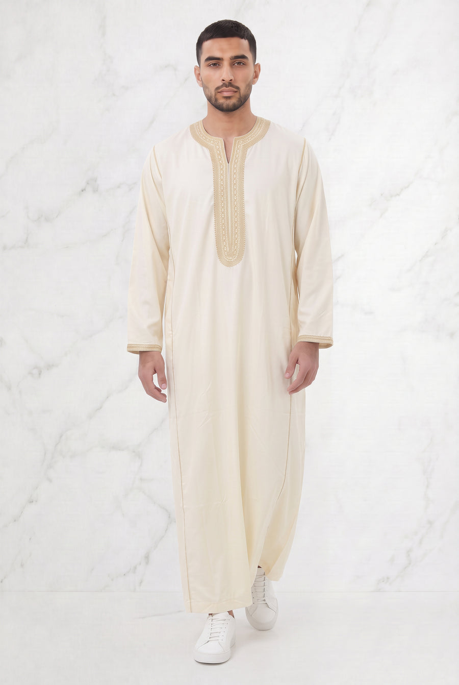 Moroccan Thobe Cream 1101