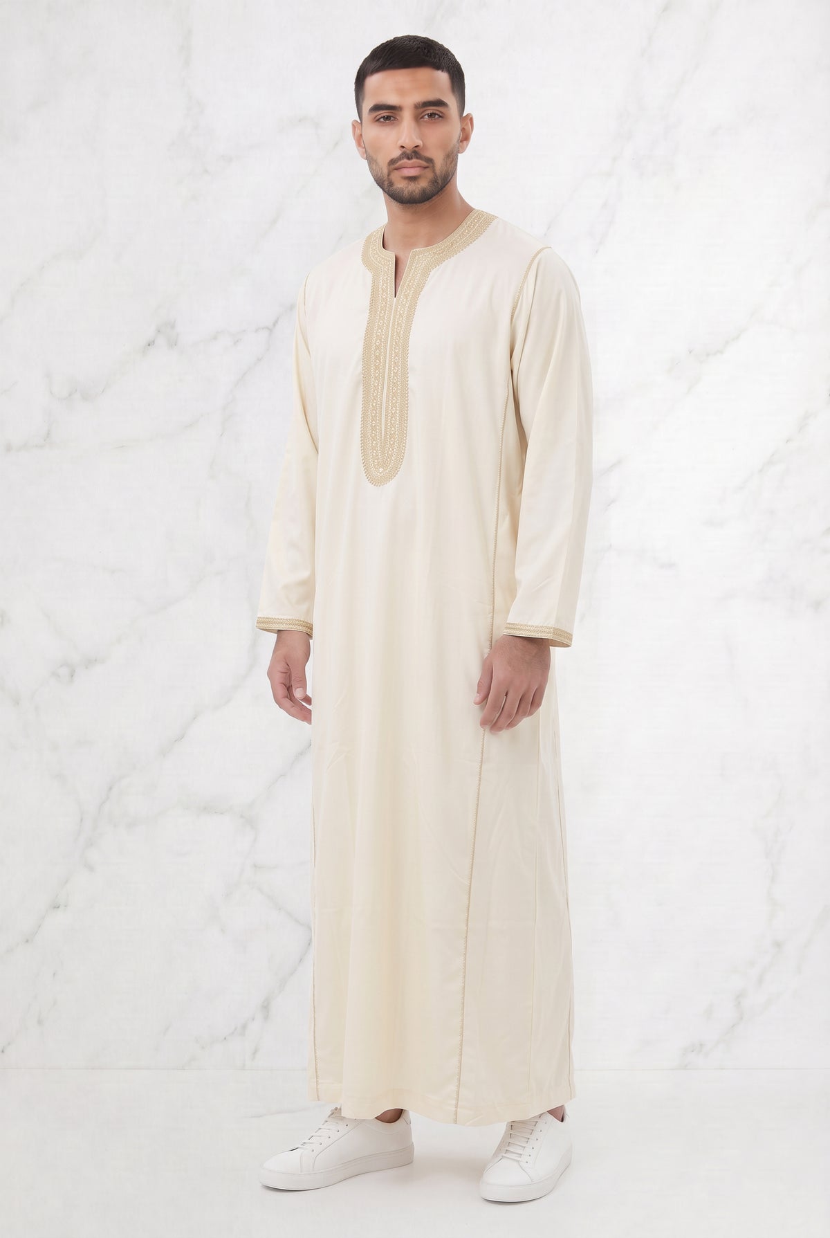 Moroccan Thobe Cream 1101