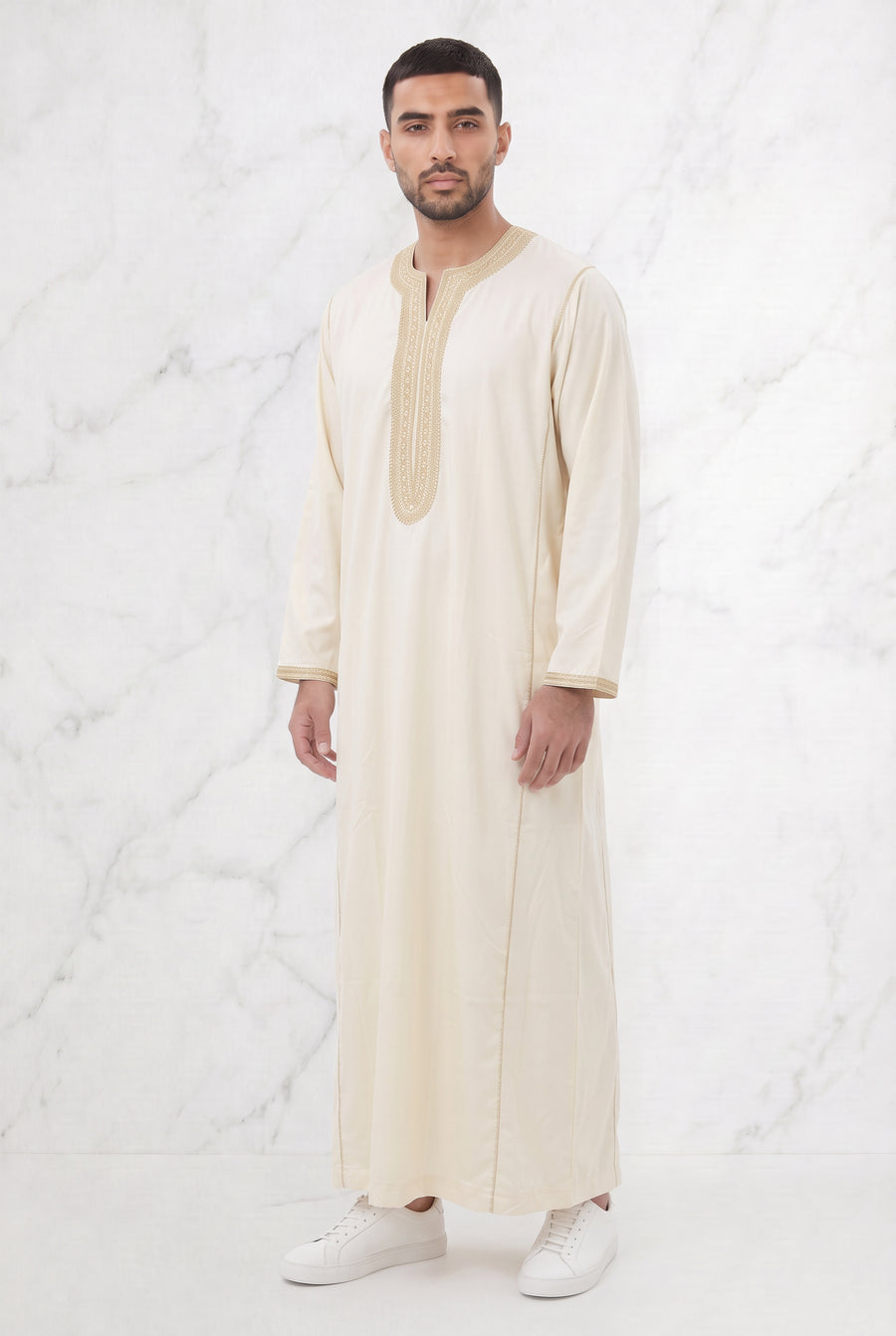 Moroccan Thobe Cream 1101