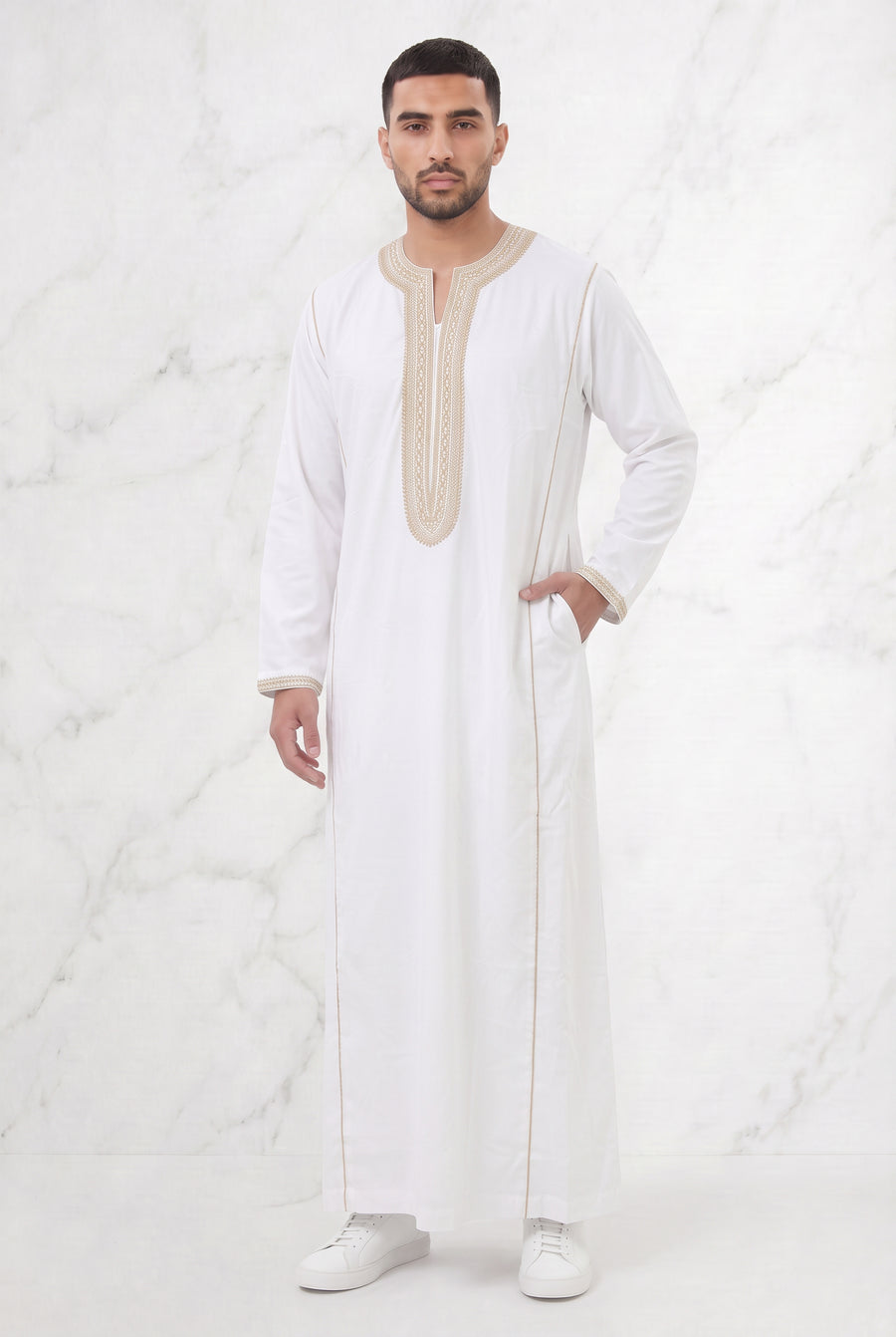 Moroccan Thobe Off White 1101