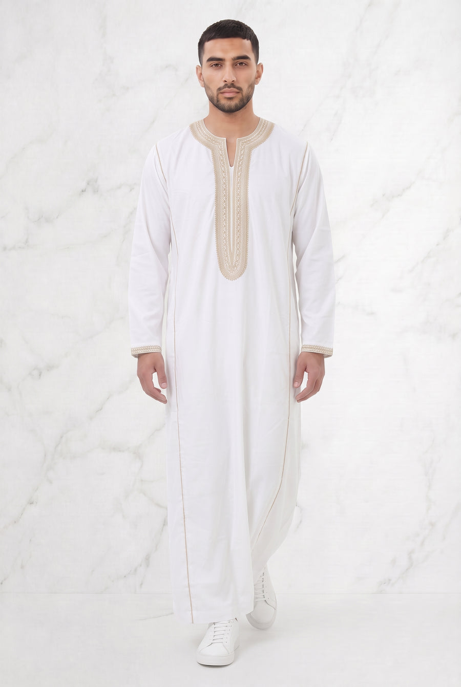 Moroccan Thobe Off White 1101
