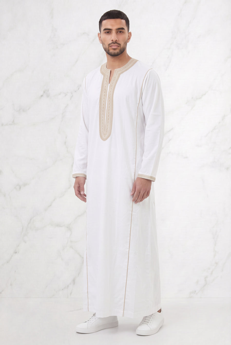 Moroccan Thobe Off White 1101