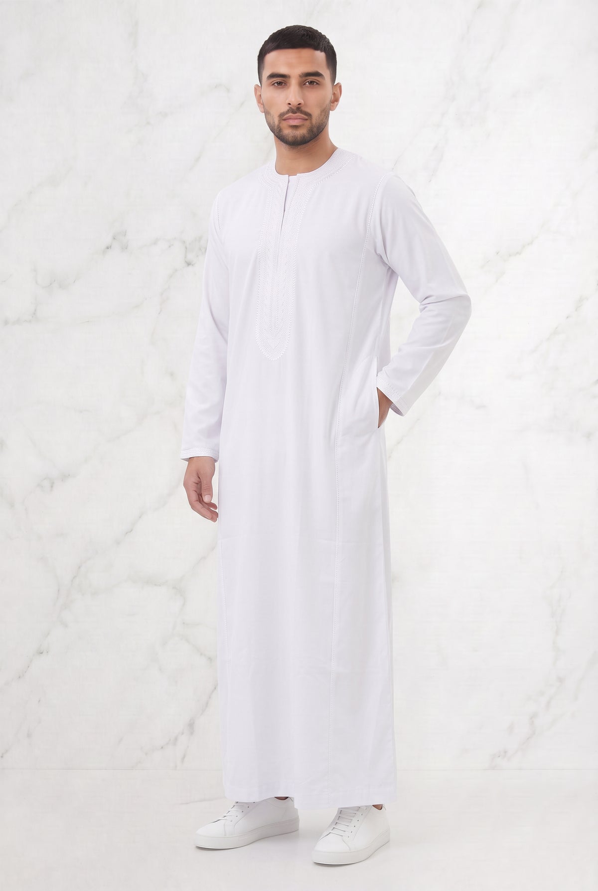 Moroccan Thobe White 1101