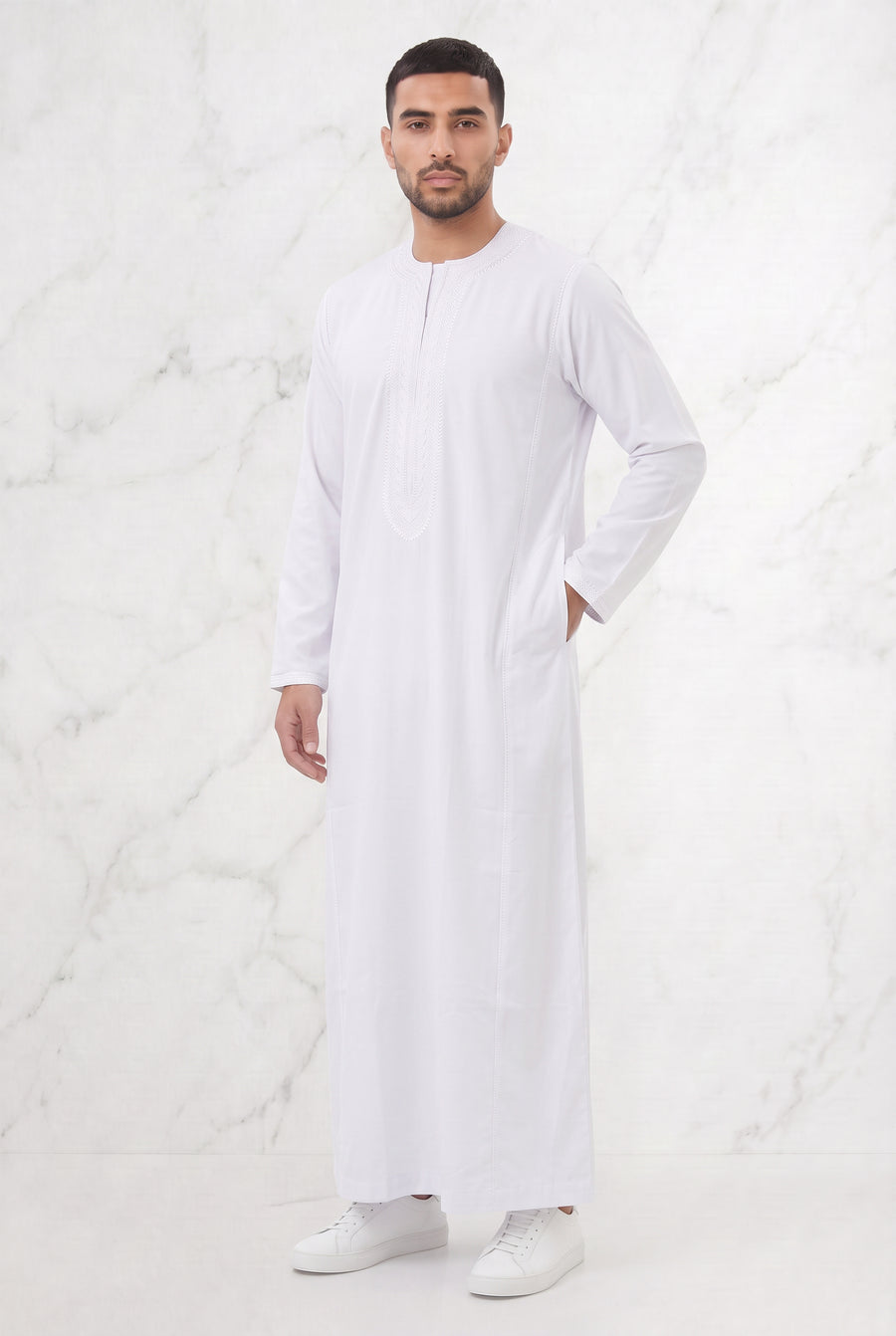 Moroccan Thobe White 1101
