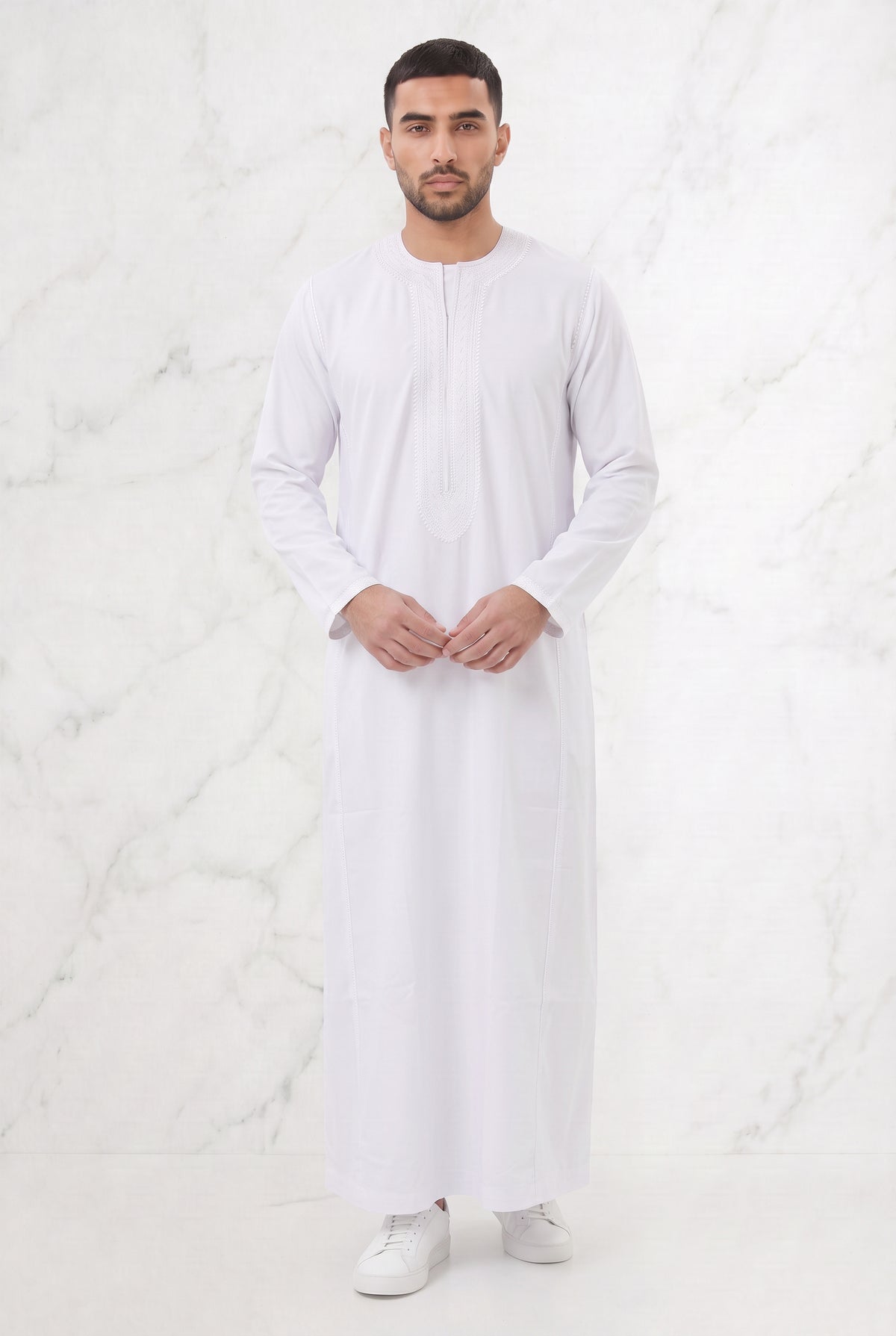 Moroccan Thobe White 1101
