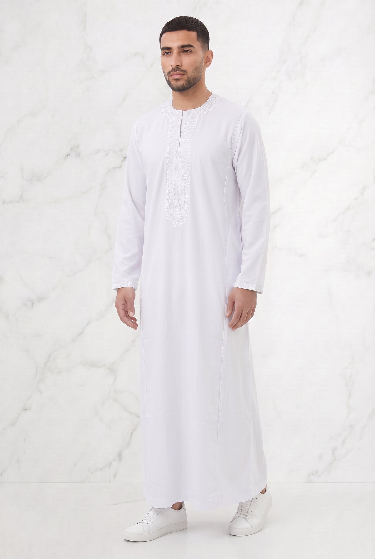 Moroccan Thobe White 1101
