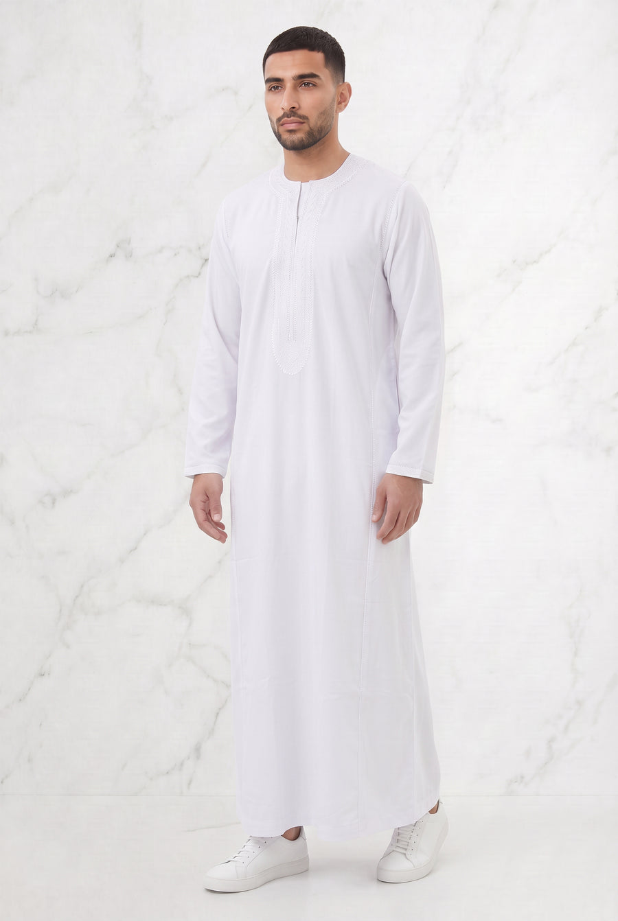 Moroccan Thobe White 1101