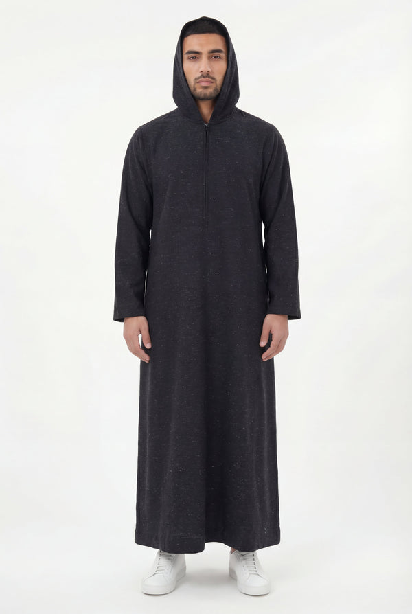Hooded Thobe Black 1130