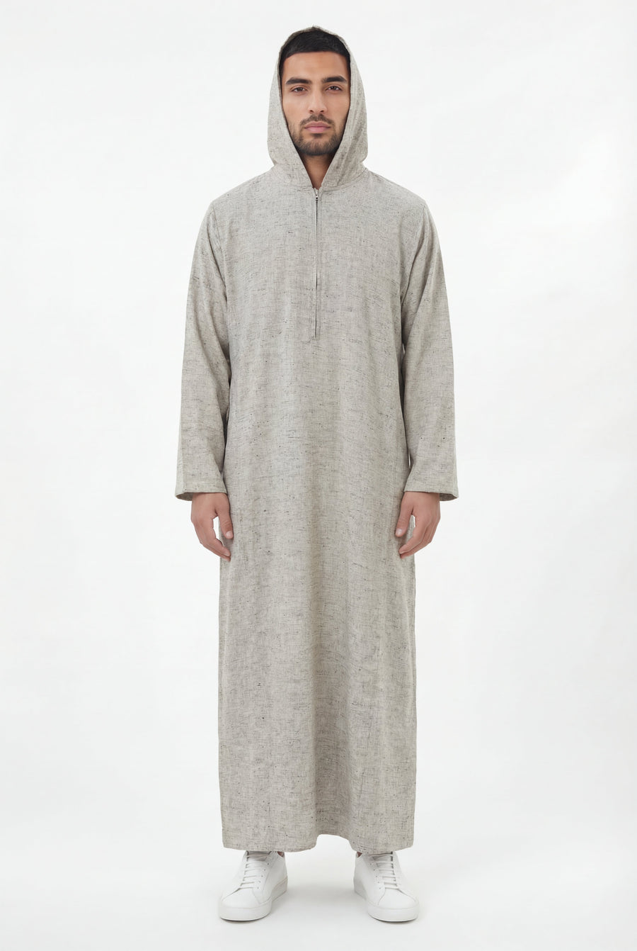 Hooded Thobe Off White 1130