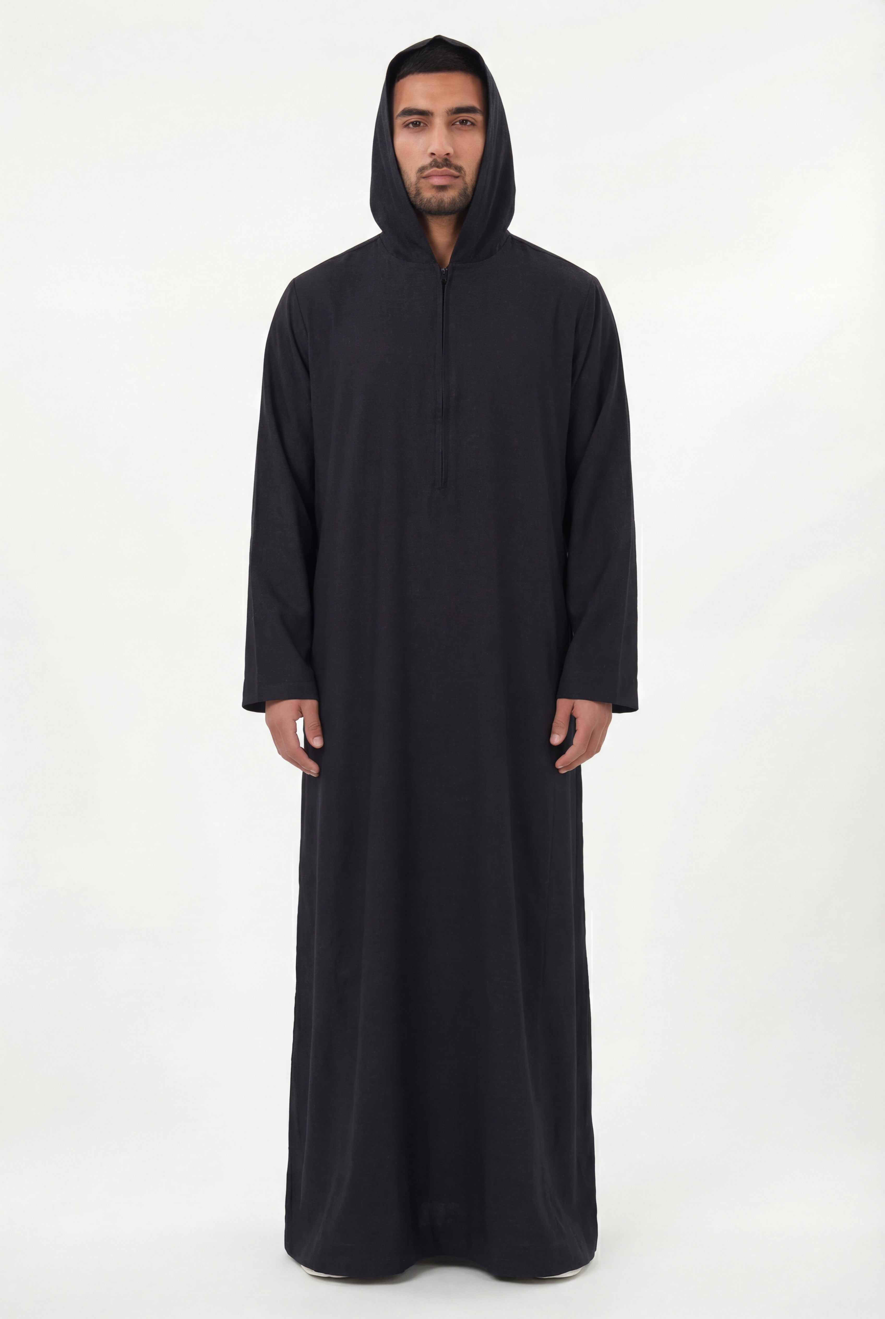 Hooded Thobe Dark Brown 1131