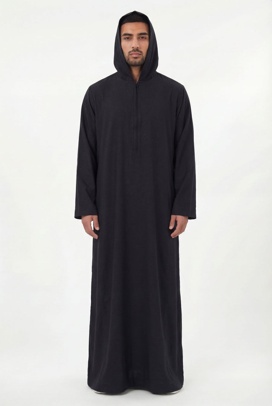 Hooded Thobe Dark Brown 1131