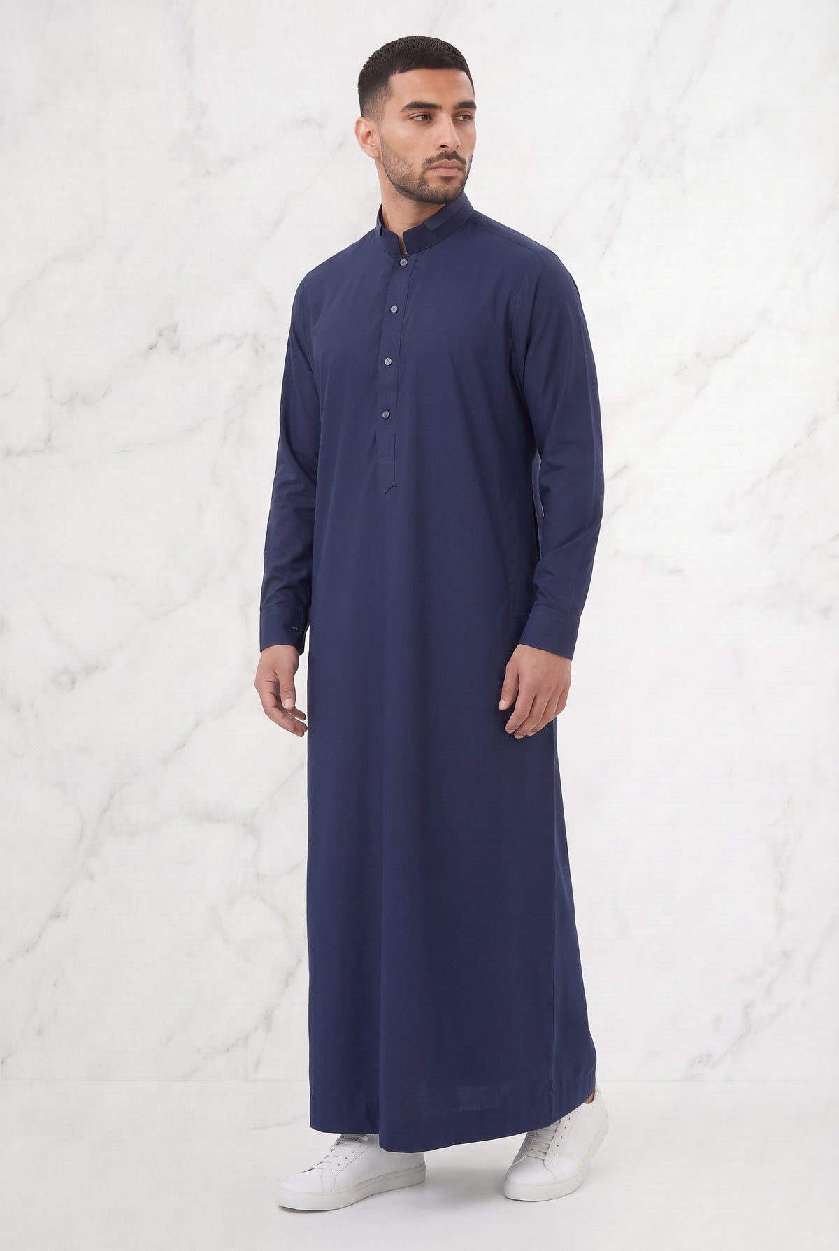 Collared Thobe Navy 1151