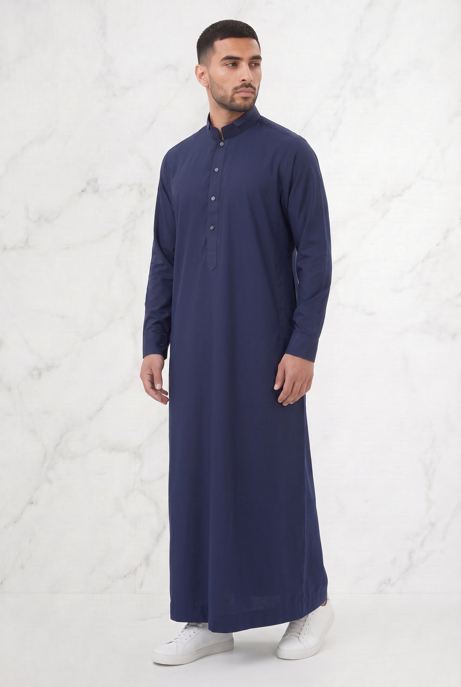 Collared Thobe Navy 1151