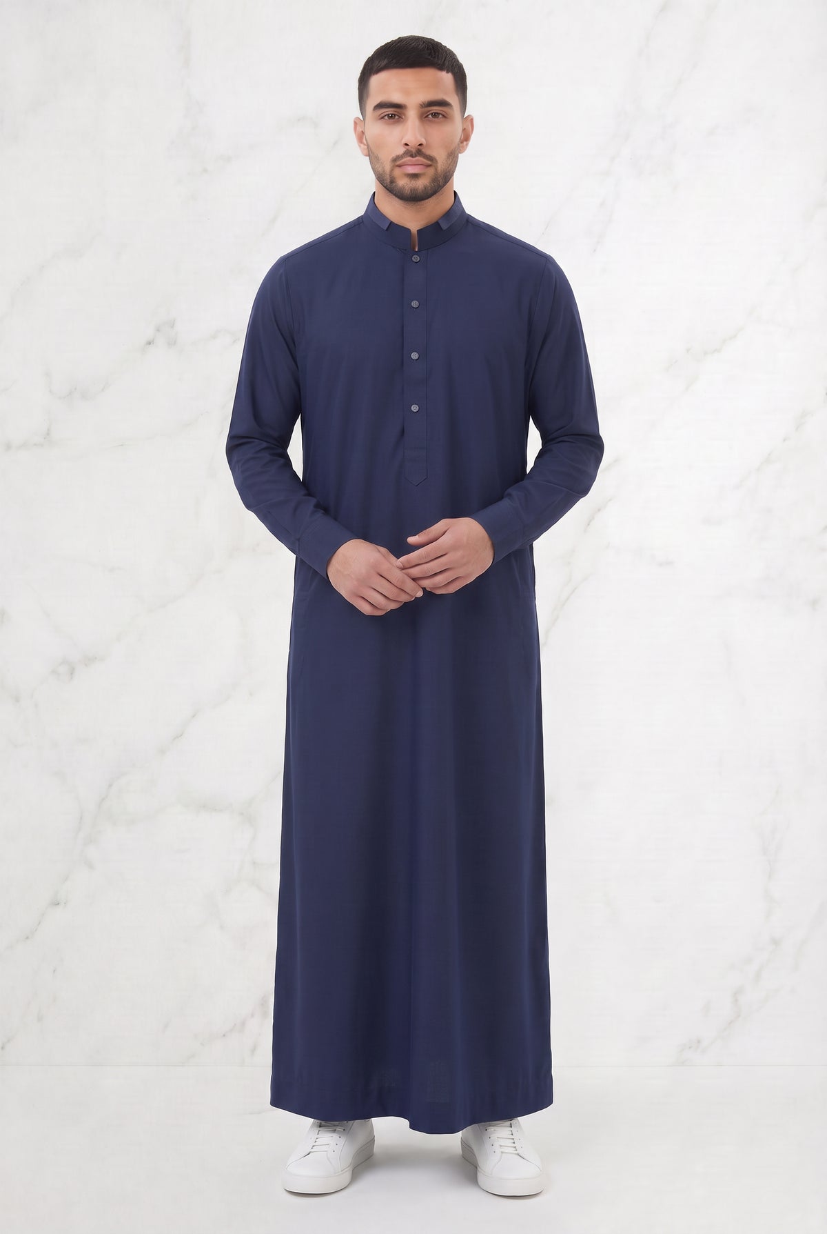 Collared Thobe Navy 1151