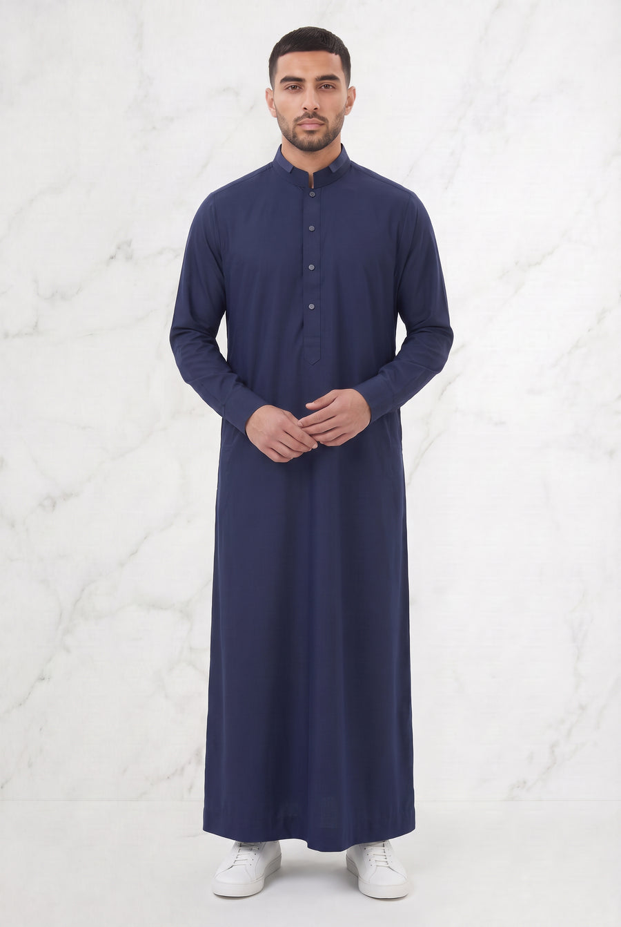Collared Thobe Navy 1151