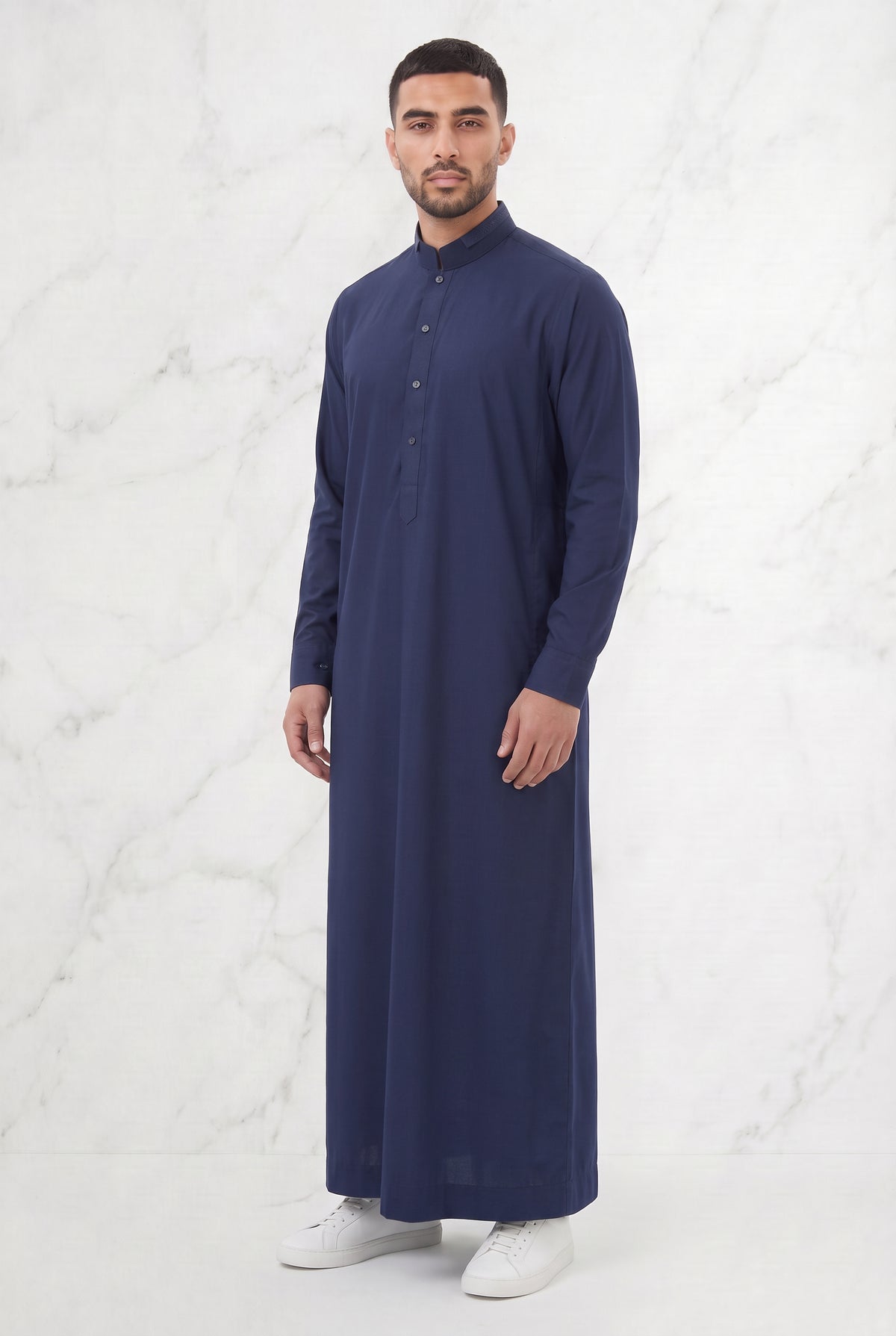 Collared Thobe Navy 1151