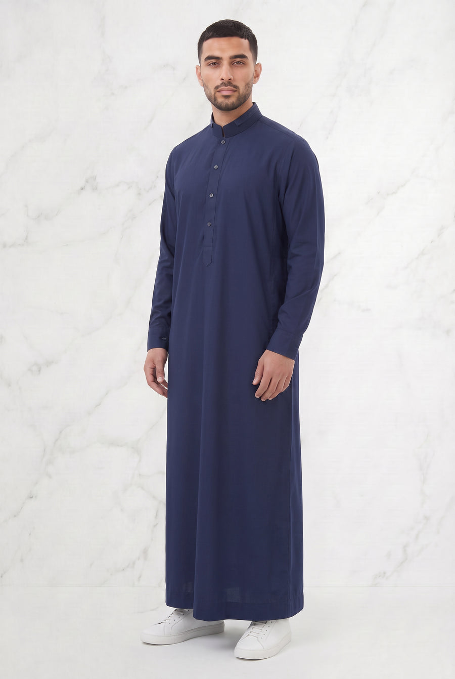 Collared Thobe Navy 1151