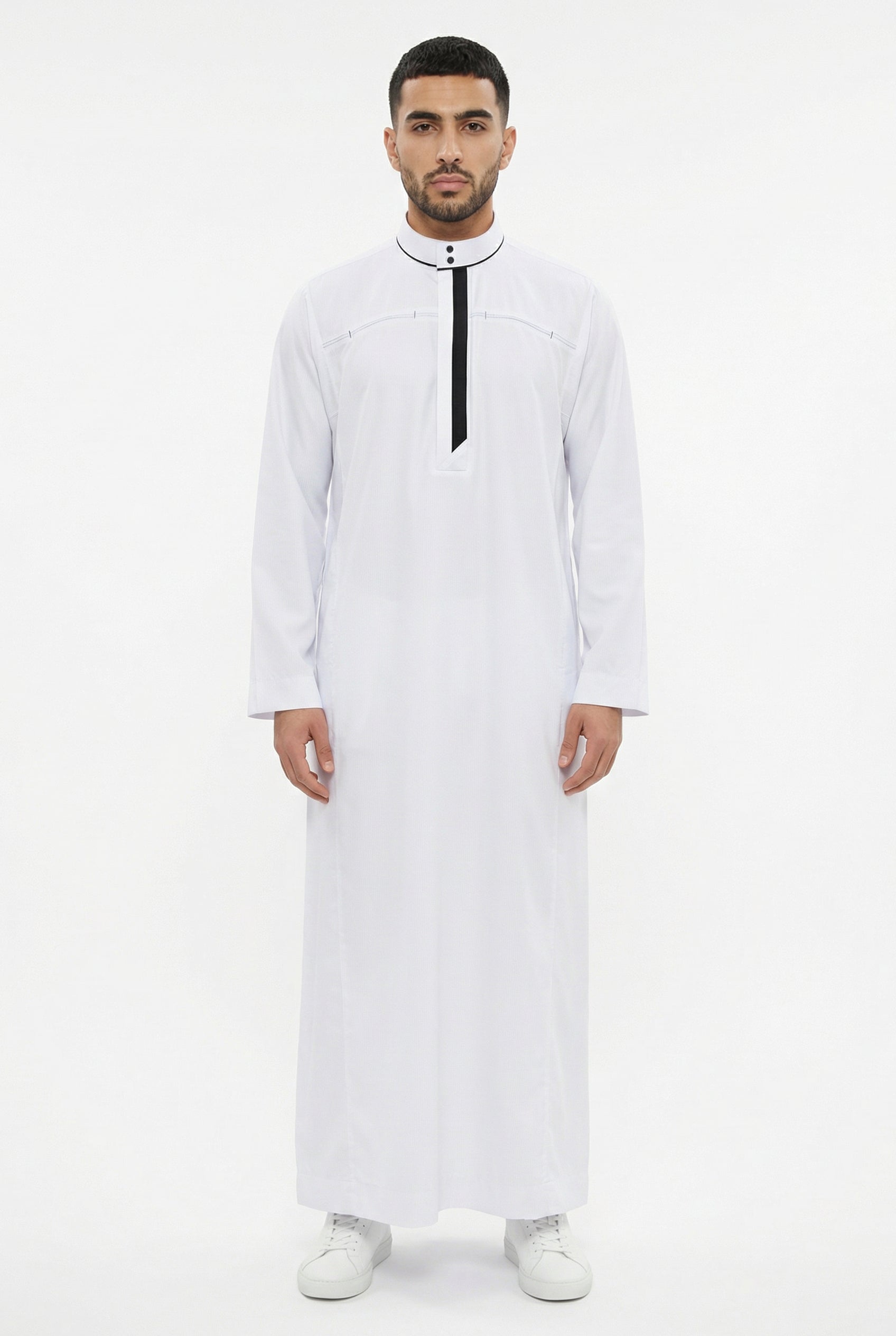 Collared Thobe White 1505