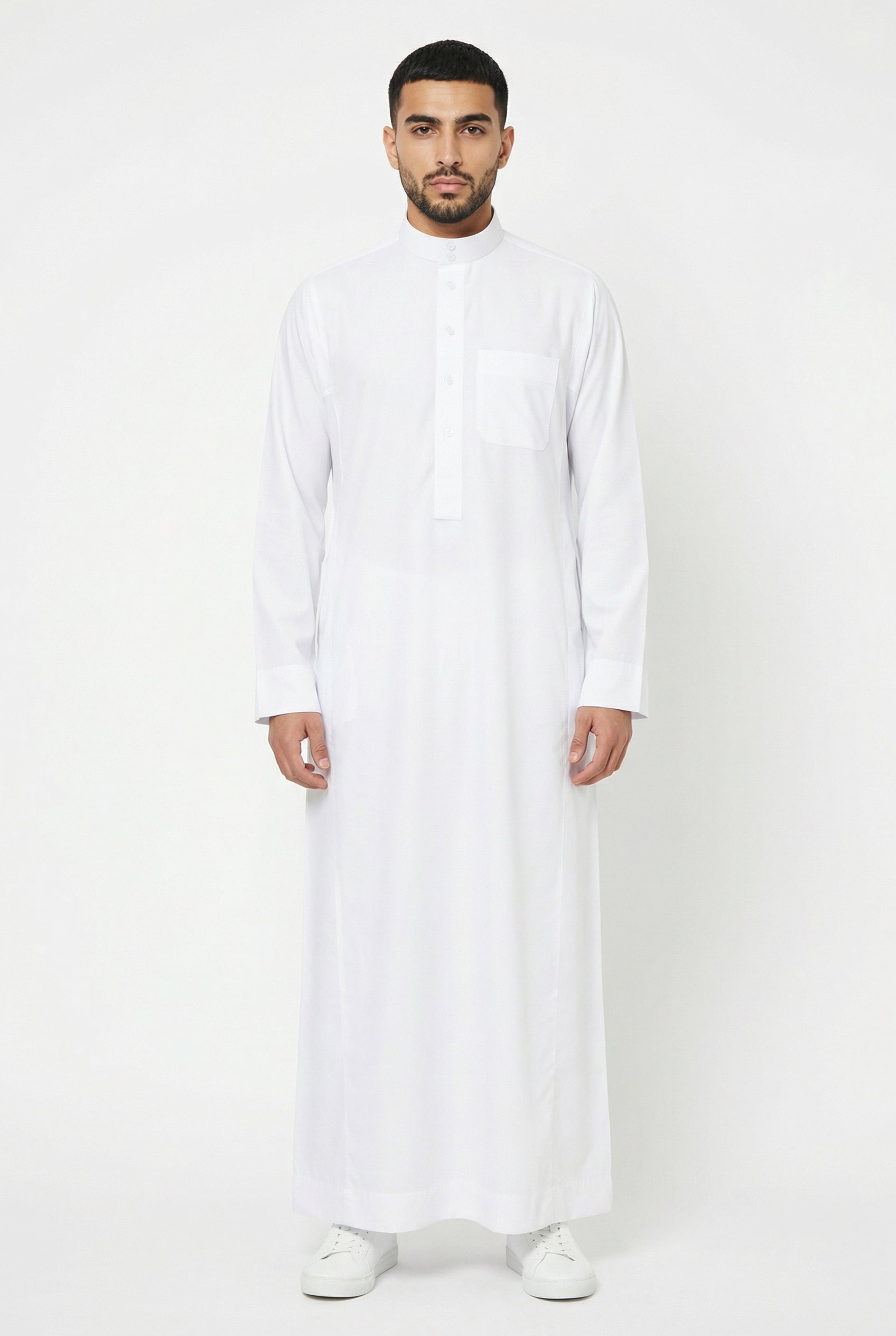 Collared Thobe White 1507