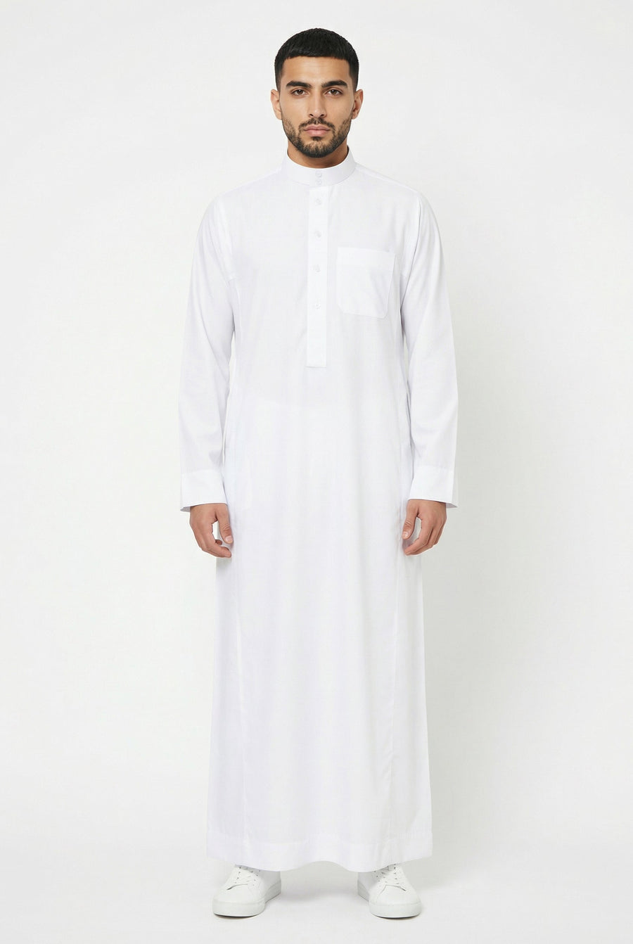 Collared Thobe White 1507