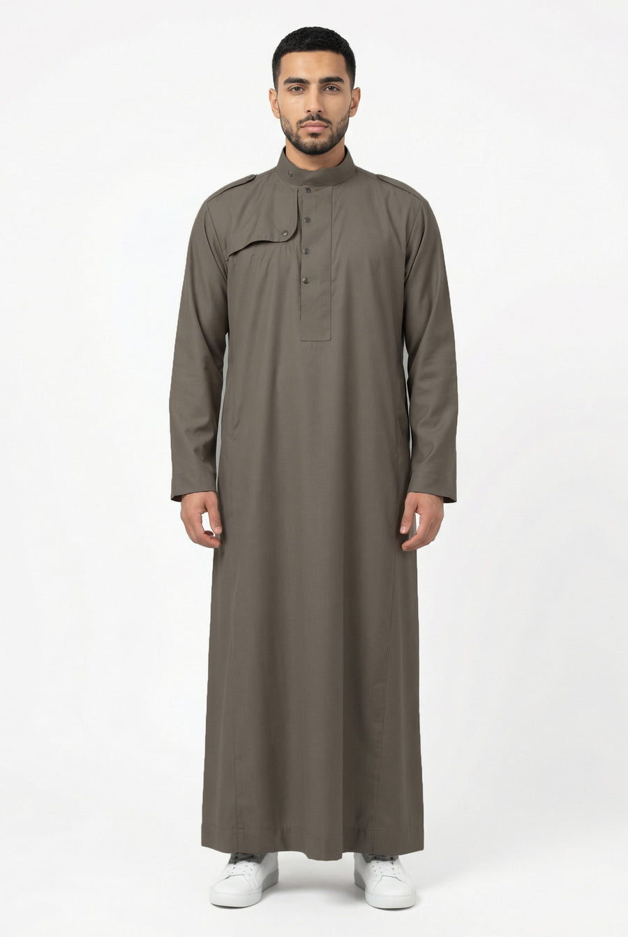 Collared Thobe Khaki 478