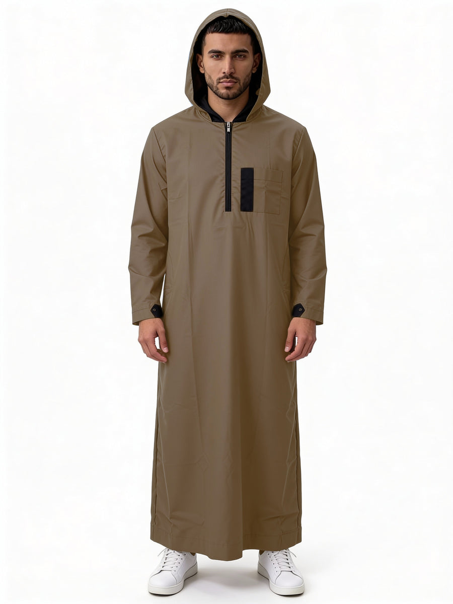 Hooded Thobe Brown 526 Col 05