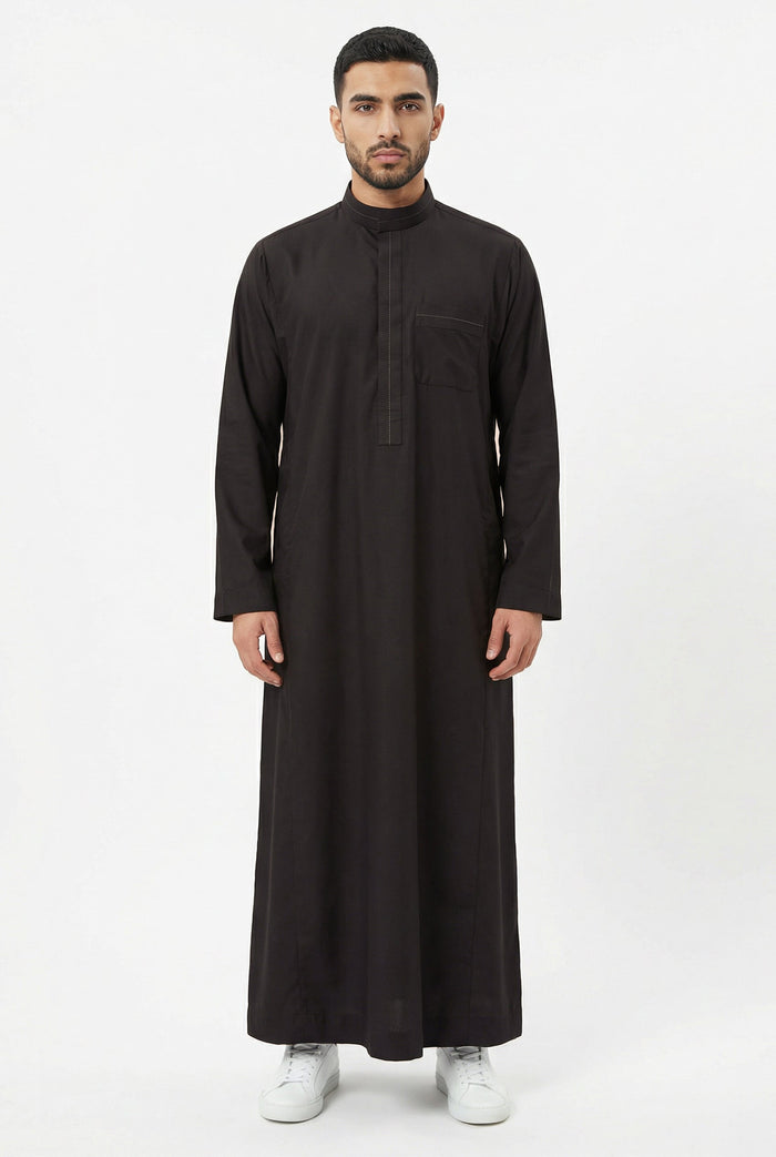 Collared Thobe Chocolate 554 Col 5