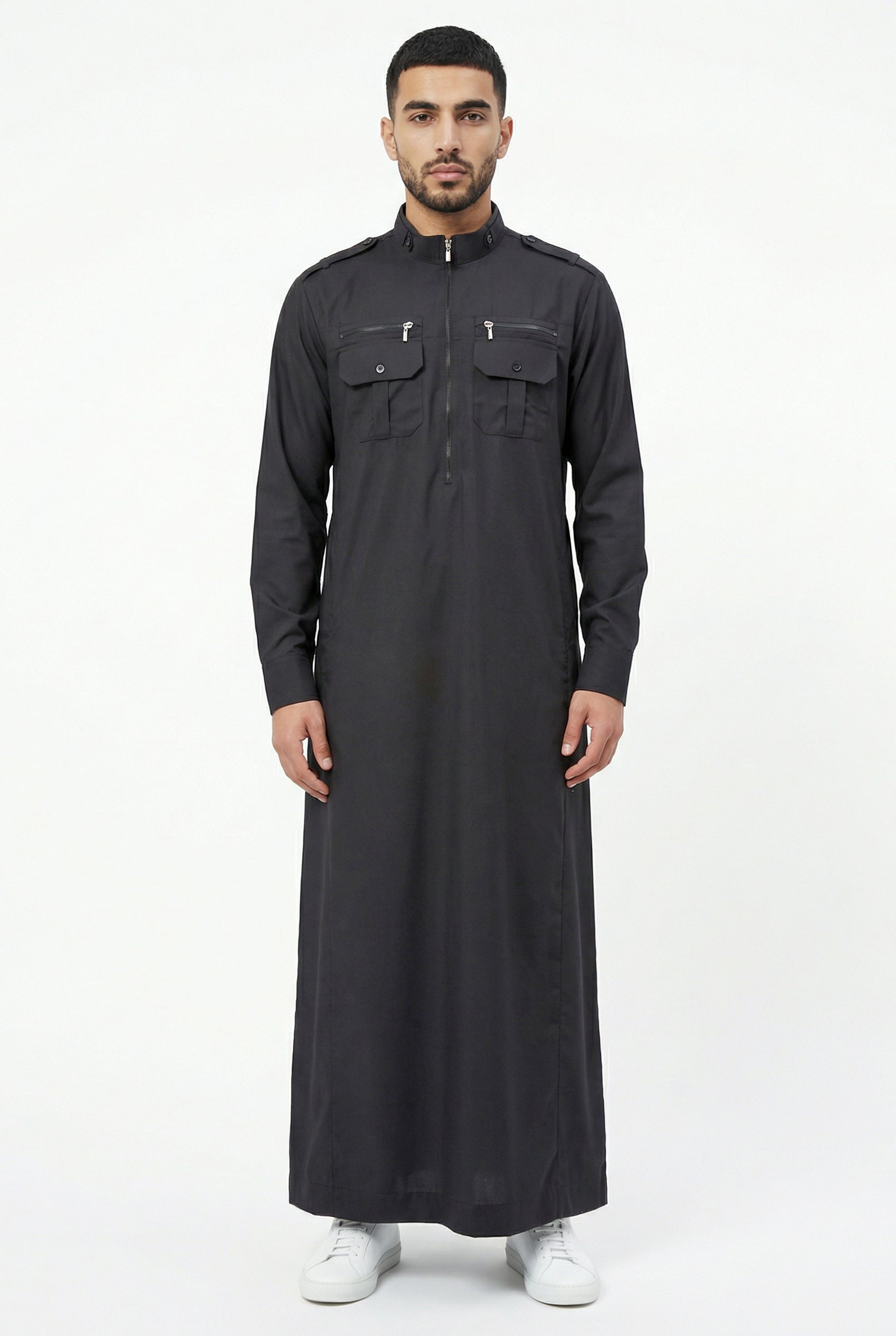 Collared Thobes Black 619 Col 06