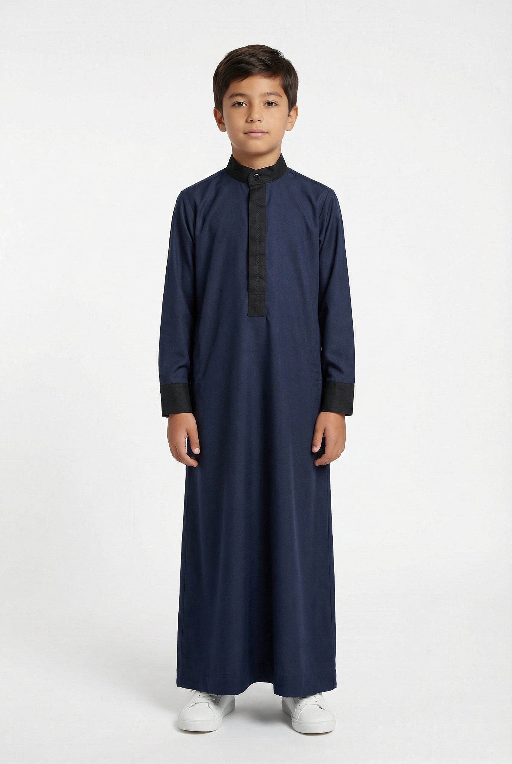 Boys Collared Thobe Navy 654 Col 1