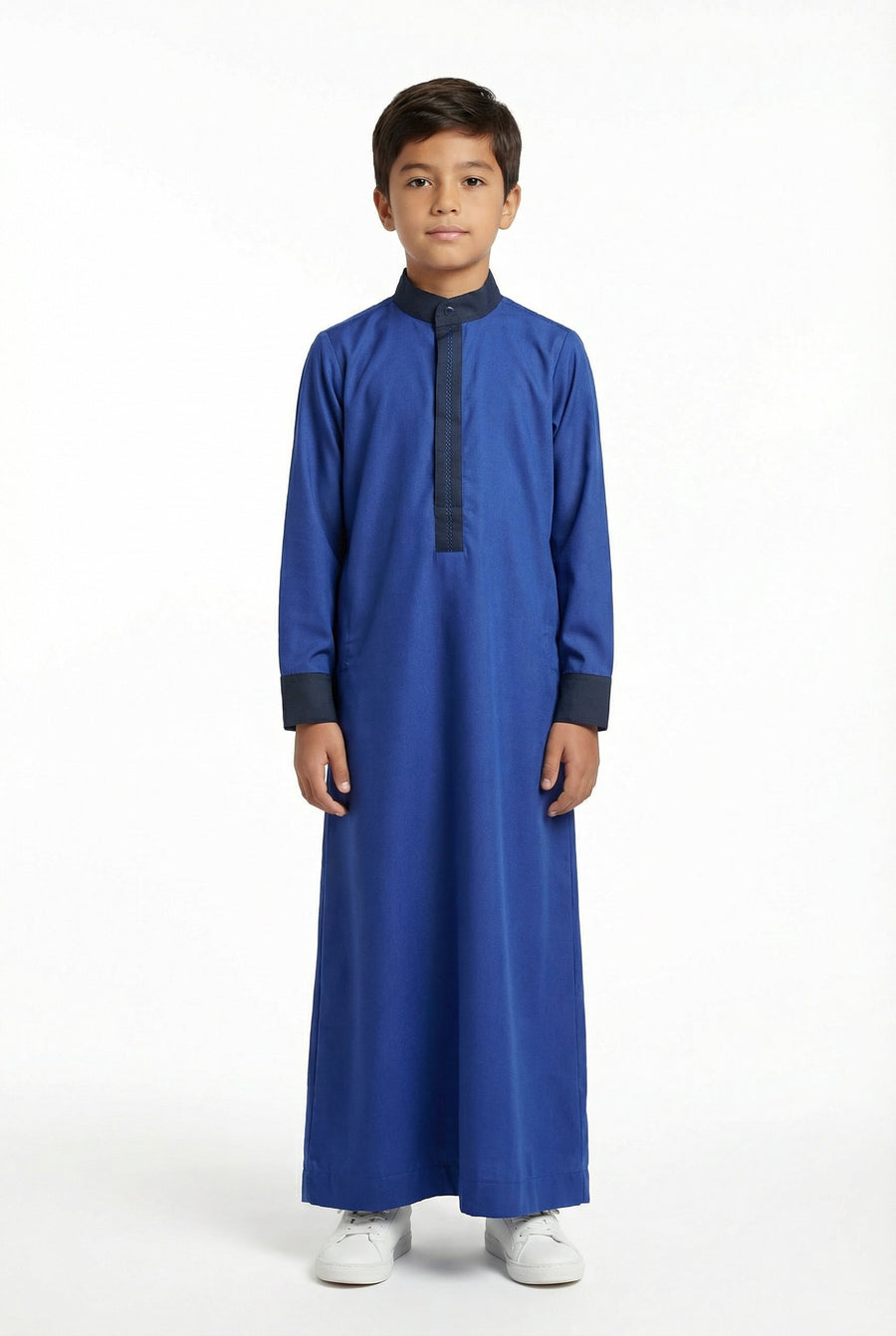 Boys Collared Thobe Royal Blue 654 Col 2