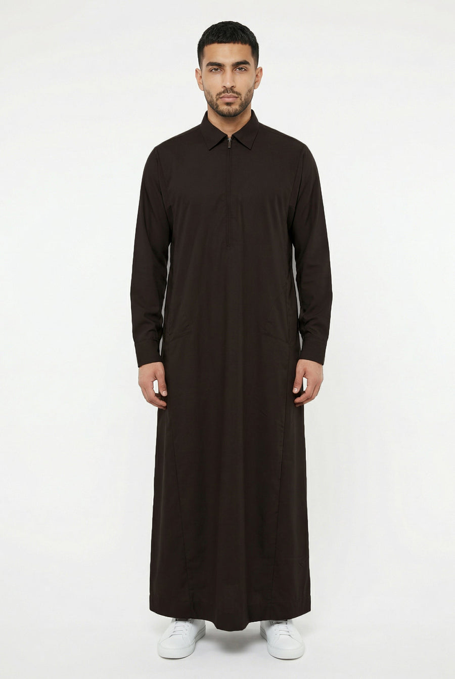 Collared Thobe Chocolate 671 Col 01