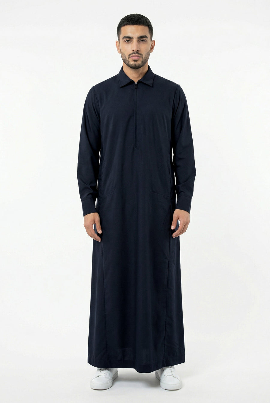 Collared Thobe Navy  671 Col 02