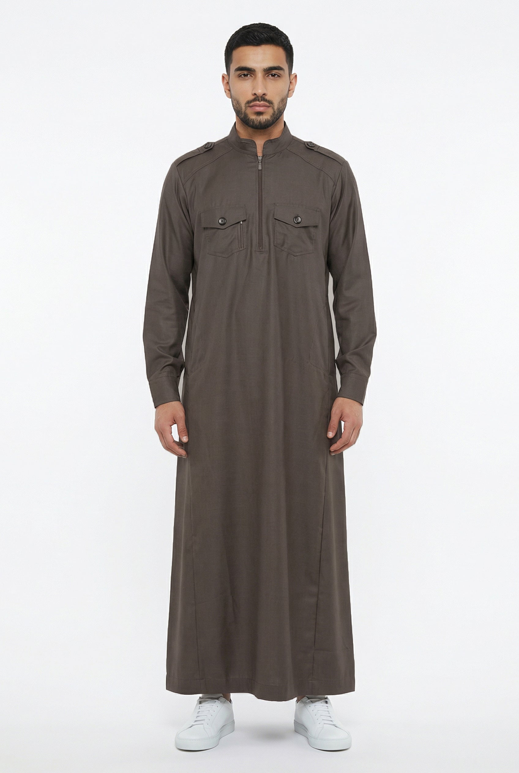 Collared Thobe Brown 729 Brown