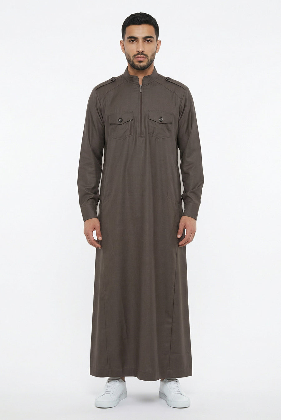 Collared Thobe Brown 729 Brown