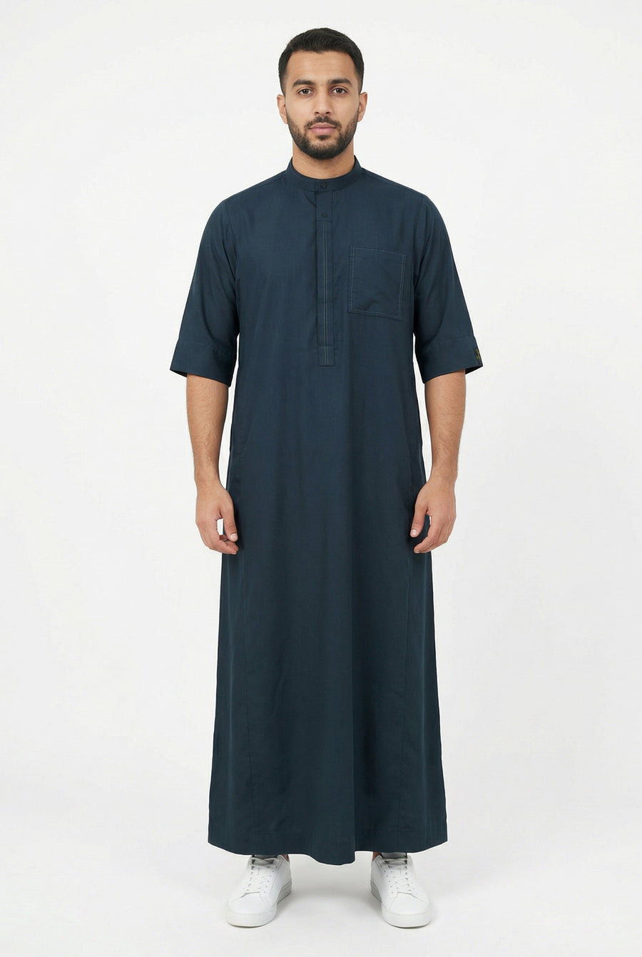 Collared Thobe Dark Green 970