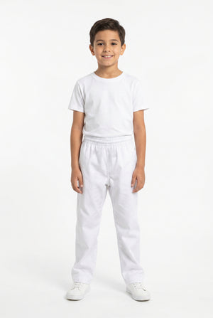 Kids White Open Trouser 21