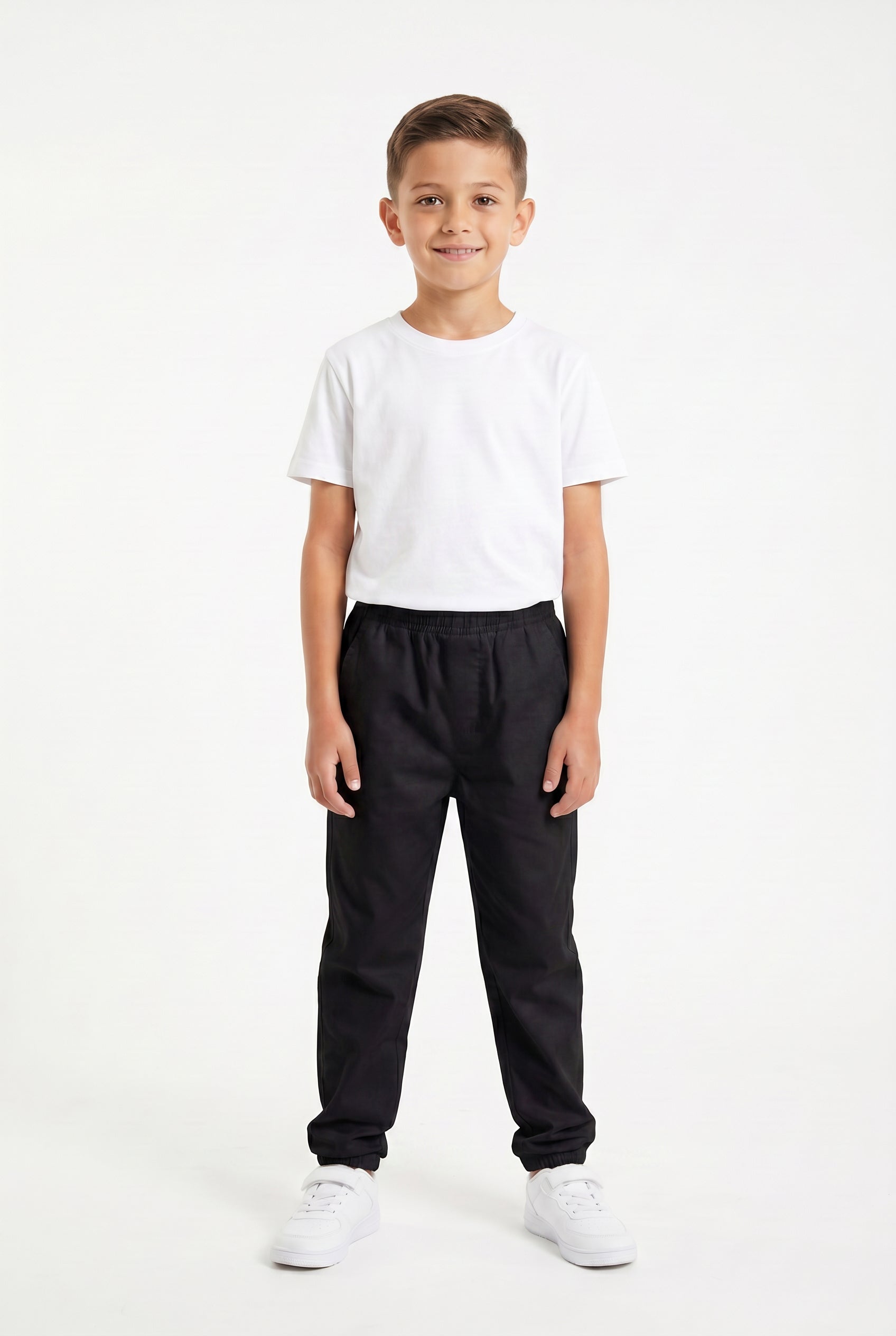 Kids Black Cuffed Trouser 22
